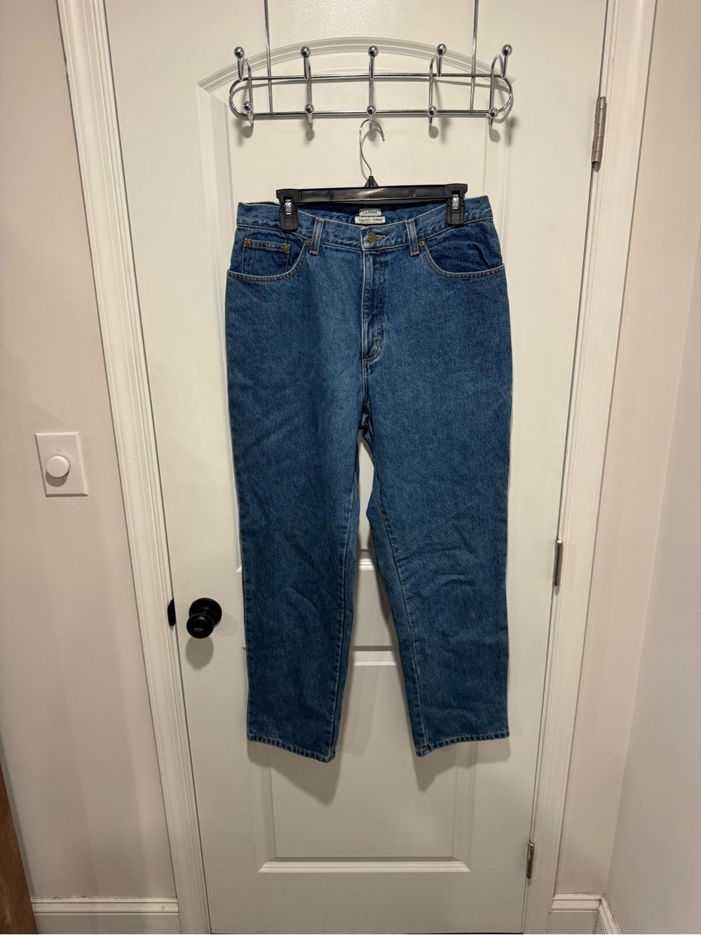 L.L. Bean Relaxed Fit Women’s Denim Jeans in Medium Blue